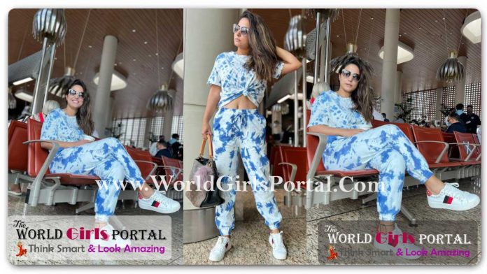 Hina Khan tie and dye blue outfit: Following Her Heart to TV Actress Fashion News
