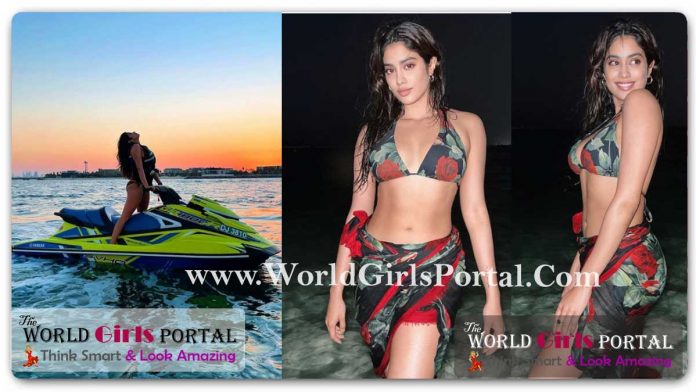 Janhvi Kapoor Floral Bikini: #JanhviKapoor Friday photo dump is all about the sun and the sea - Today Bollywood Hot Actress News