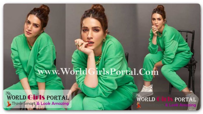 Kriti Sanon Green Athleisure Co-ords: #Kriti slays each of her smart casual looks like a boss babe. Check out her stun in a stylish green athleisure set.