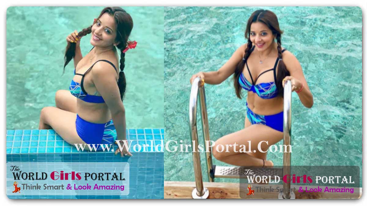 Monalisa Wore Sexy Blue Bikini: Bhojpuri Star #Antrabiswas Makes Heads Turn With Her Sexy Bikini Pictures, Check Out Her Hot Photos