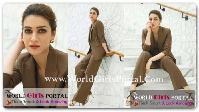 Kriti Sanon Monotone Brown Pantsuit: #KritiSanon exudes boss lady vibes in classy brown pantsuit; It’s her cool caption we're rooting for