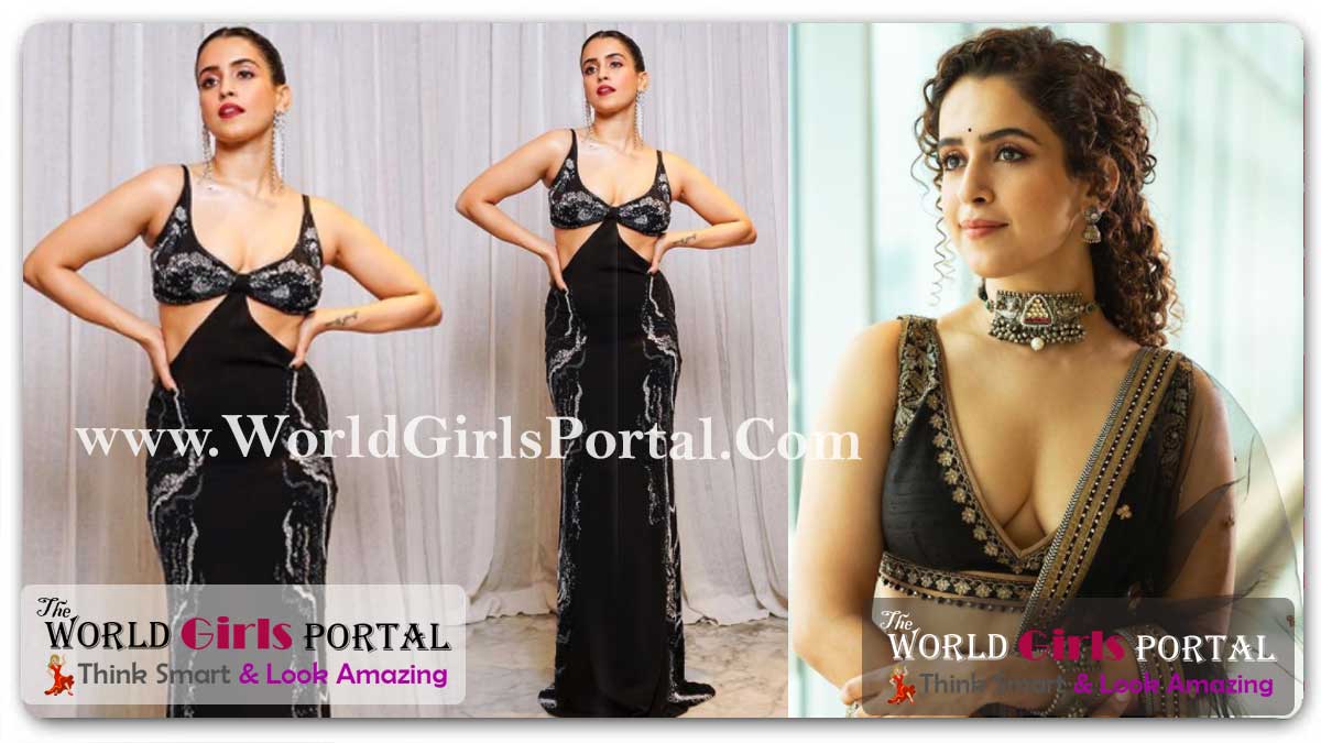 Sanya Malhotra Black Cutout Gown: #SanyaMalhotra upped the glam game in her gorgeous black outfit