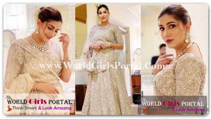 Sapna Choudhary Beige-Colour Lehenga: #Sapna posted a slew of pictures looking gorgeous in a beige-colour lehenga. Have you seen her latest pictures yet?