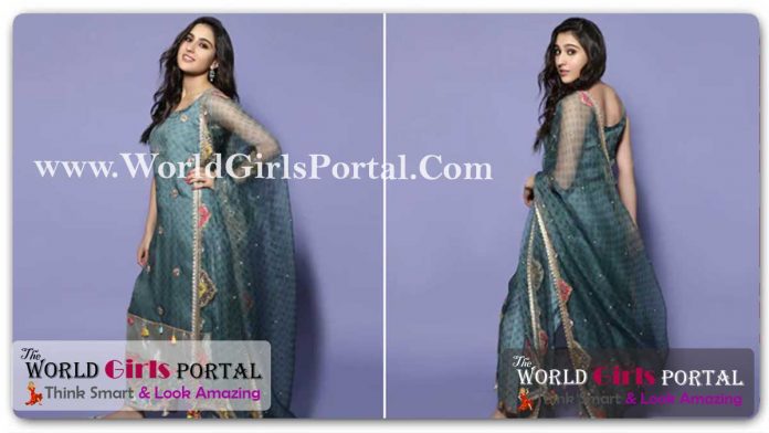 Sara Ali Khan Blue Embroidered Salwar Kameez Outfit: A Regal Affair of Tradition and Style