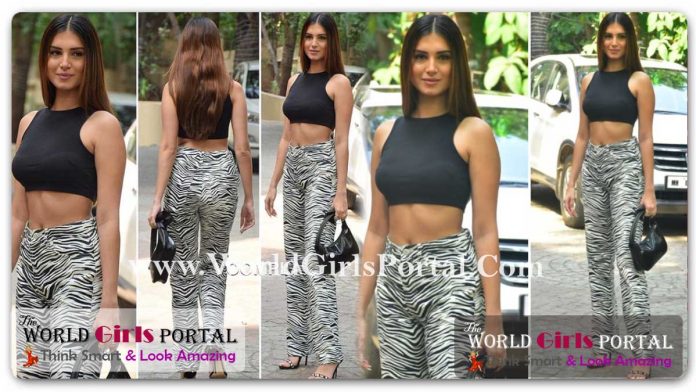 Tara Sutaria Jazzy Zebra Printed Trousers: #TaraSutaria, Ahan Shetty celebrate the success of Tadap - Indian Actress Fashion News