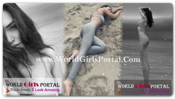 Amy Jackson Grey Athleisure Set: #Amy shared a bunch of pictures of herself on the beach