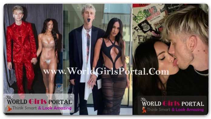 Megan Fox and Machine Gun Kelly Engaged: #Megan a sexy pantsuit and a cutout ensemble respectively