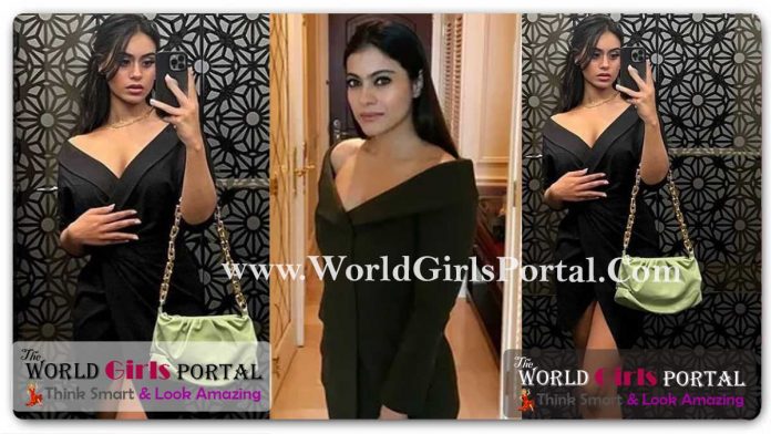 Nysa Devgan Off-Shoulder Black Dress - Bollywood kid's Star Fashion Outfit World Bollywood Girls Portal
