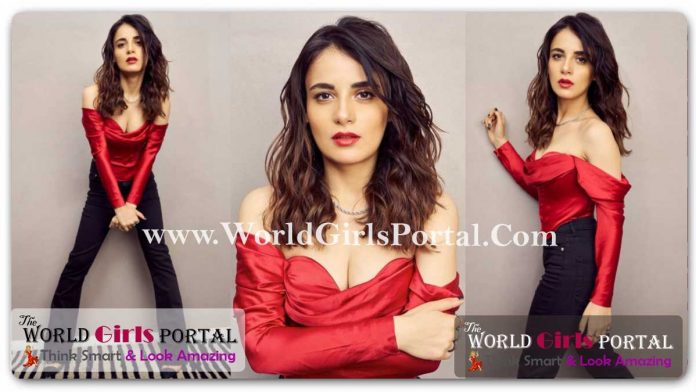 Radhika Madan hot maroon top and denim pants, Check out her hottest pictures! Actress Fashion Portal