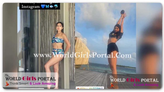 Sara Ali Khan Two bikini-clad pictures of herself comparing what Monday morning on Instagram