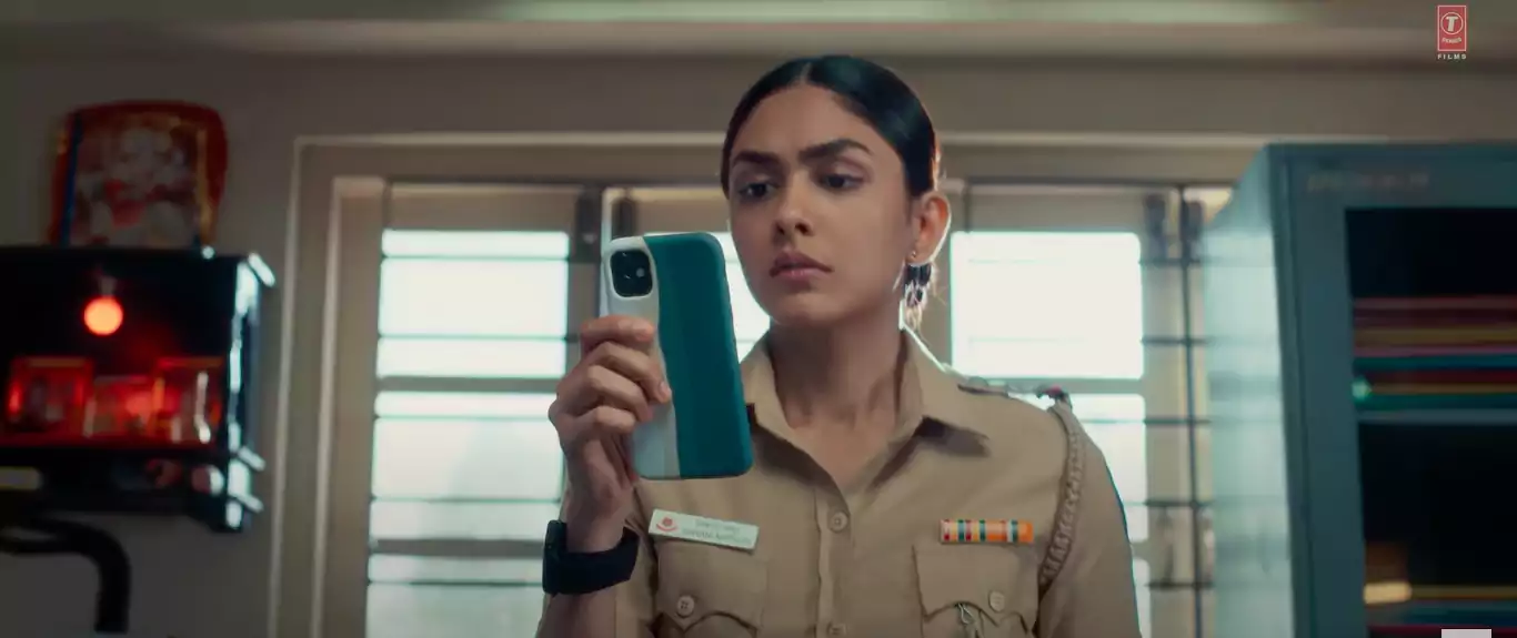 Mrunal Thakur as a Police Inspector role in this movie