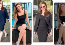 Shefali Jariwala Black Outfit: Mini Bodycon Dress top side Open Shirt all Striking Black Fashion Choice Shefali Jariwala Black Outfit: Mini Bodycon Dress top side Open Shirt all Striking Black Fashion Choice
