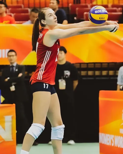 Megan Courtney in action on the court